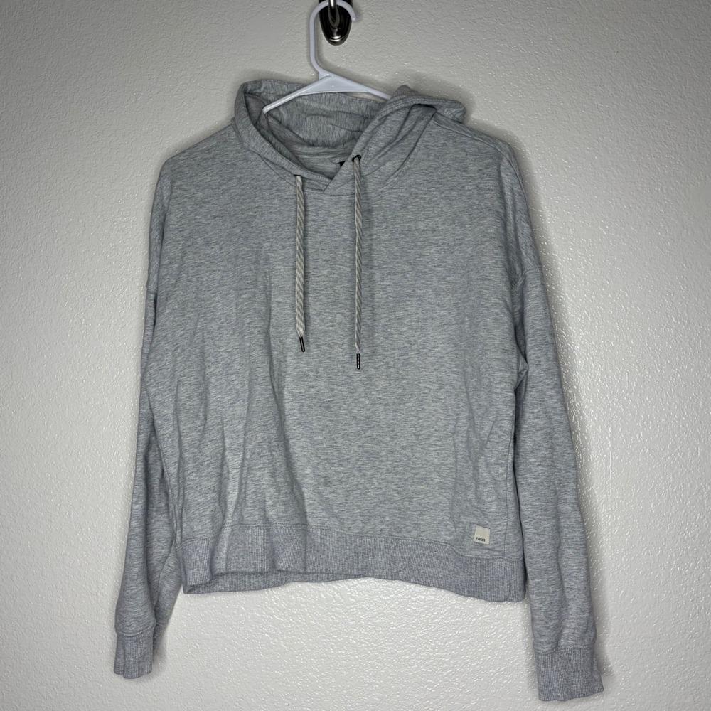 Vuori Halo Essential Hoodie Grey Heather Organic Cotton Pullover VW271 Womens S